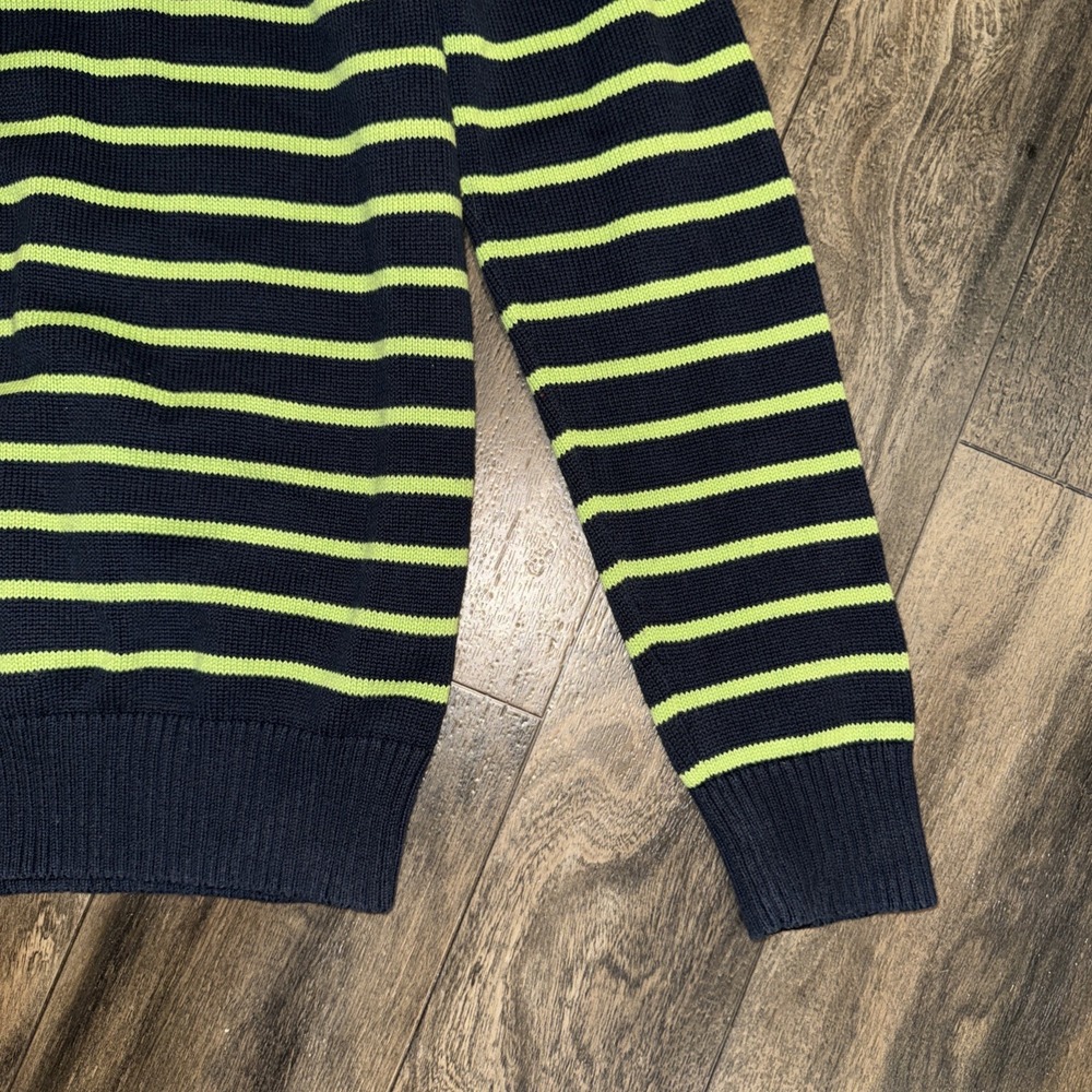 American Eagle Y2K Athletic Fit Striped Pullover Crewneck Sweater Men's Size LT - Picture 3 of 8